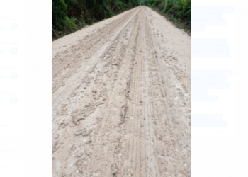 Camino a la comunidad de Zafarrancho inconclusa
