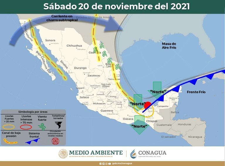 Frente frío número nueve influenciara a Quintana Roo el fin de semana