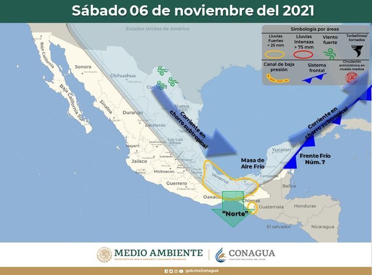 Frente frío número siete influenciará a Quintana Roo