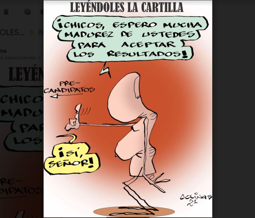 COLINAS: Leyéndoles la cartilla