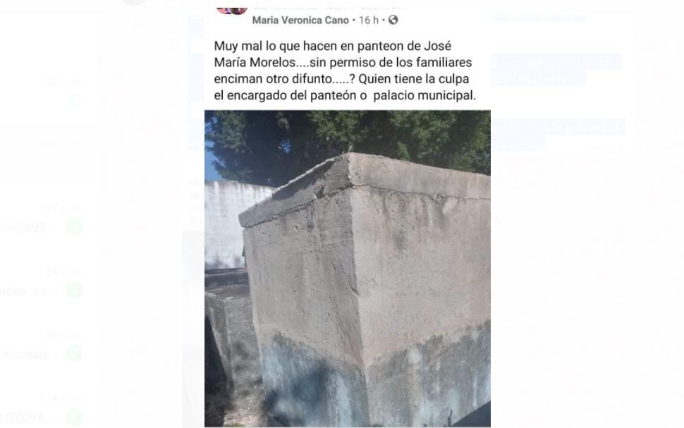Inaudito: sin permiso enciman otro difunto en la de su familiar