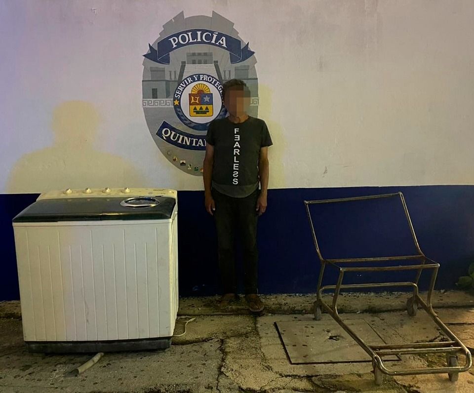 Detenido un ladrón en la Región 244 cuando se llevaba una lavadora