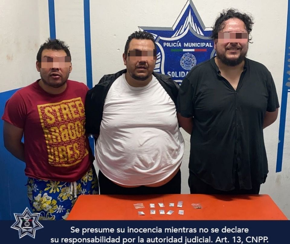 Detenidos tres presuntos narcomenudistas en un restaurante de Playa del Carmen