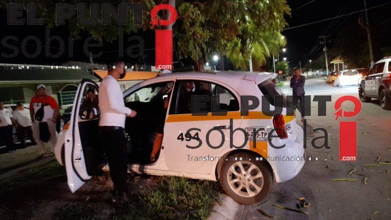 Choca taxista en estado de ebriedad
