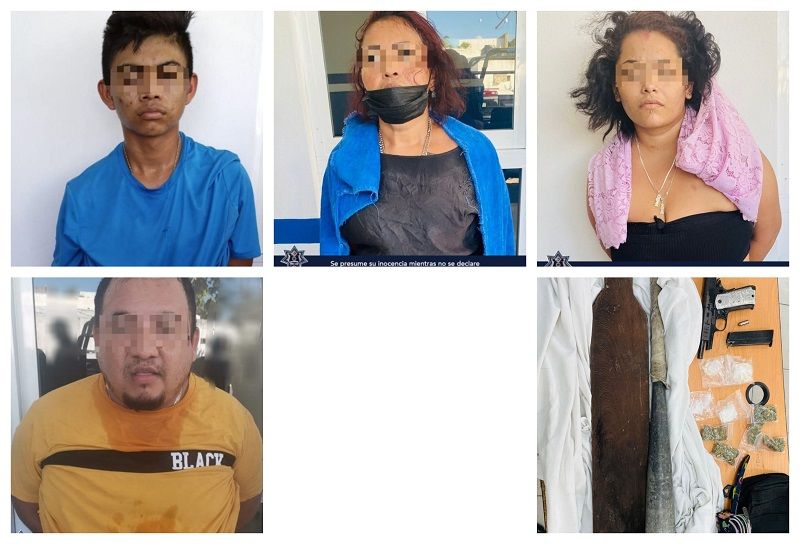 Con drogas y armas, acusados de privación ilegal de la libertad detienen a 5 personas