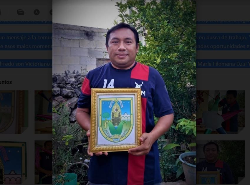 Alfredo, artesano y creador del escudo oficial de Peto