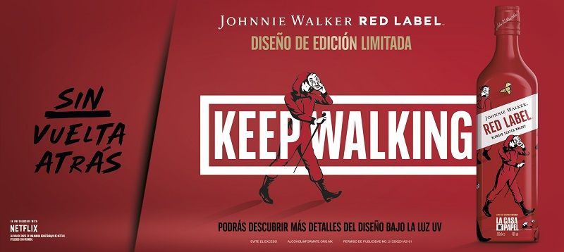 Johnnie Walker, en alianza con Netflix, presenta una edición especial de red label y la casa de papel