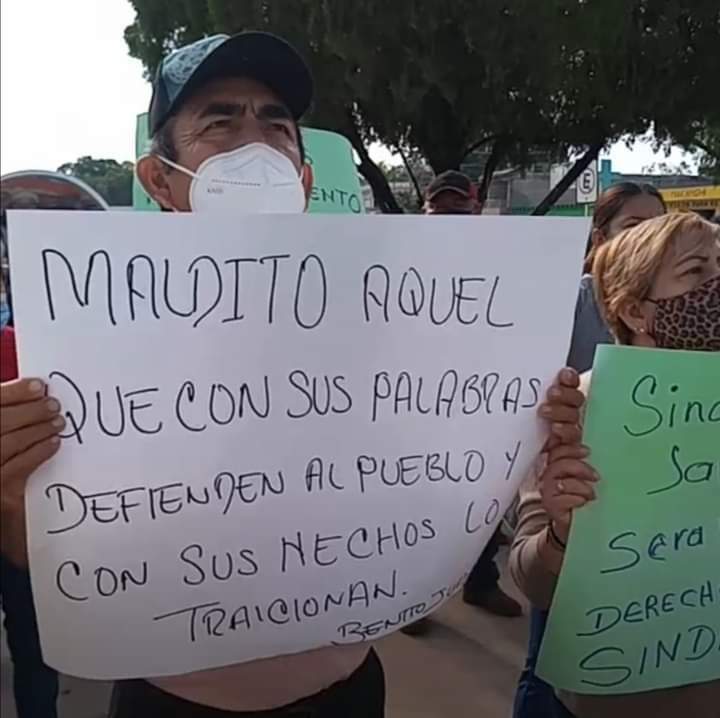 Se manifiestan trabajadores sindicalizados, denuncian acoso y violación a sus derechos laborales
