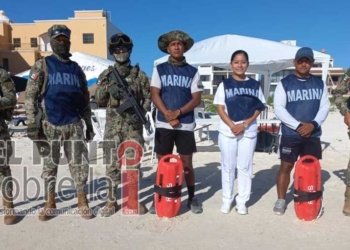 Por cielo, mar y tierra la vigilancia en Puerto Morelos para el cierre de año