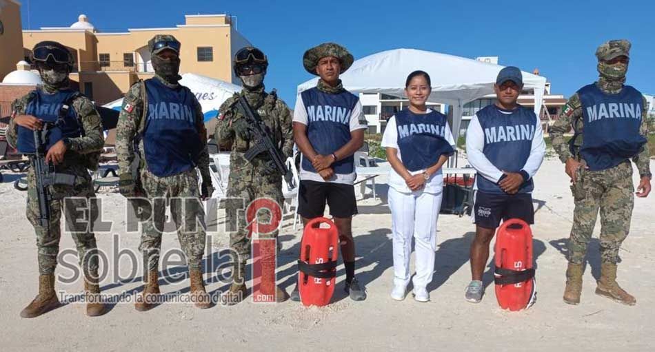 Por cielo, mar y tierra la vigilancia en Puerto Morelos para el cierre de año