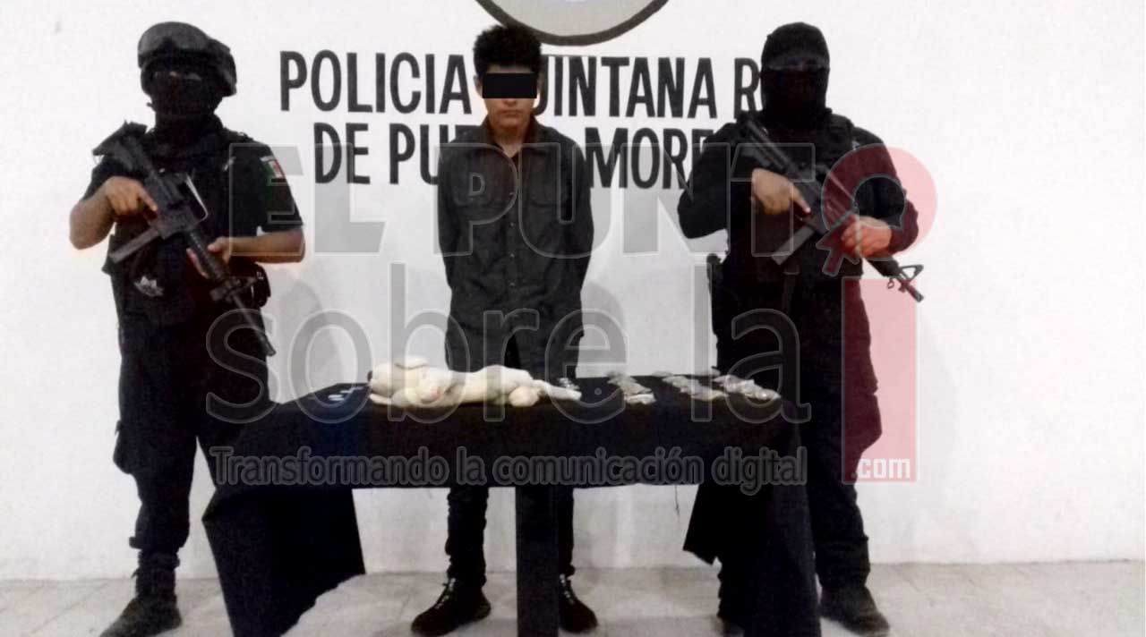 Llevaba dentro de un perro de peluche bolsas de marihuana, crack y cocaína