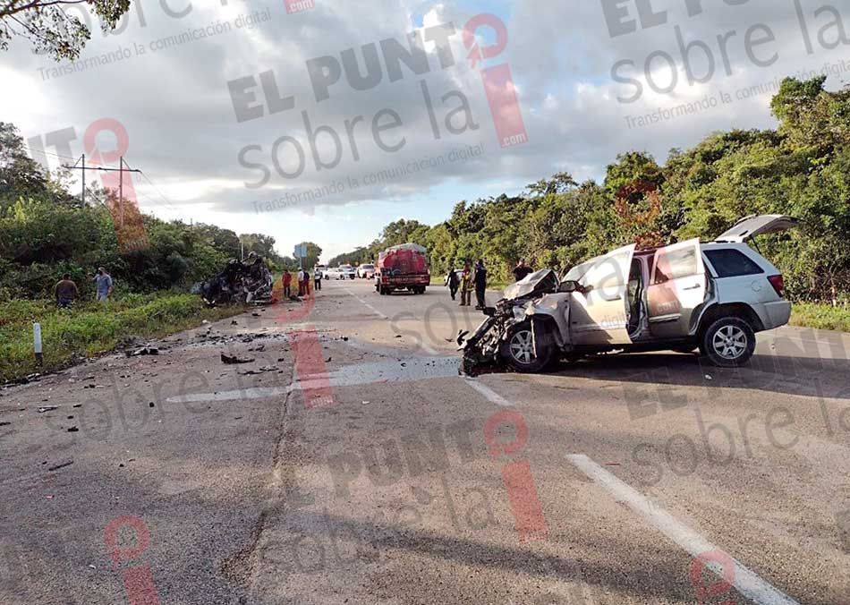 Accidente deja cuatro lesionados, tres de ellos extranjeros en Felipe Carrillo Puerto