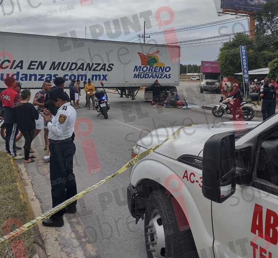 Grave accidente en Avenida López Portillo de Cancún