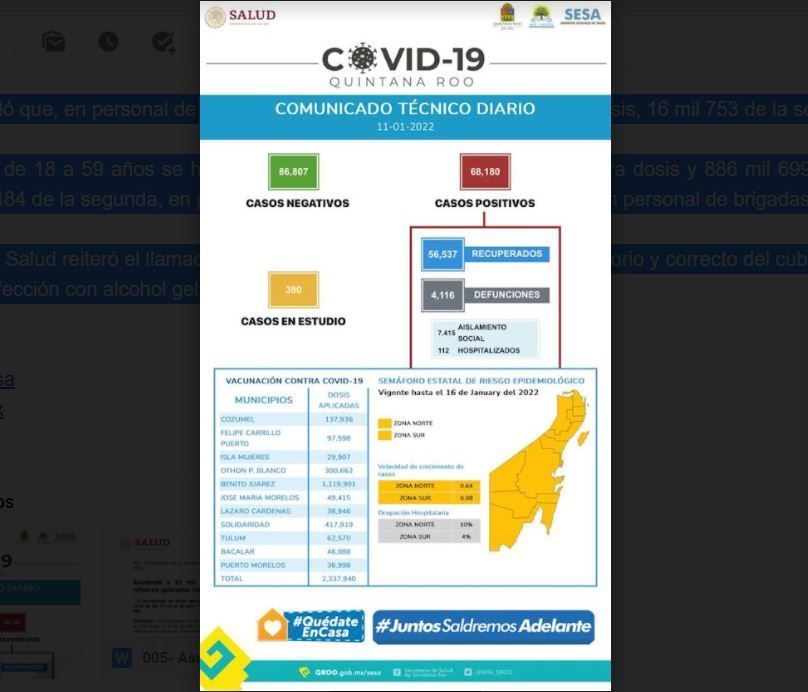 Asciende a 33 mil 631 el total de vacunas de refuerzo aplicadas contra la COVID-19