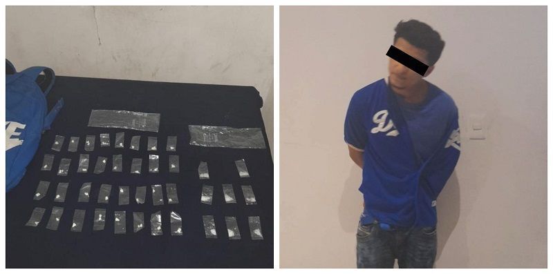 Detienen en Puerto Morelos a un hombre que llevaba más de 40 bolsitas con cocaína y crack