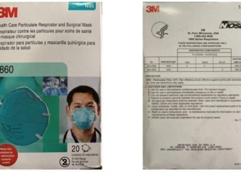ALERTA SANITARIA falsificación del producto 3M Respirador para partículas y mascarilla quirúrgica