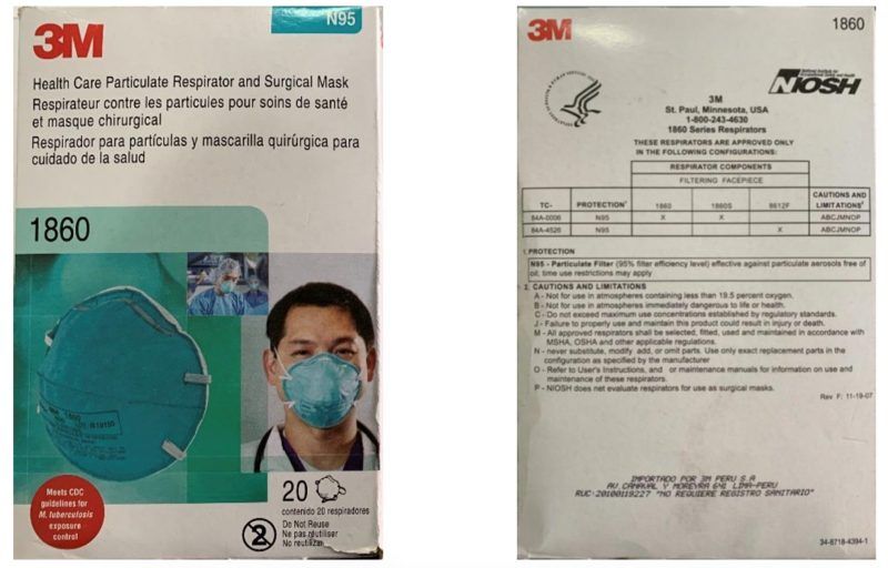 ALERTA SANITARIA falsificación del producto 3M Respirador para partículas y mascarilla quirúrgica