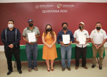 Yensunni Martínez atestigua convenio entre CONAFOR y ejidatarios de Othón P. Blanco