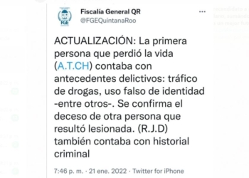 Fue ejecución entre narcotraficantes en el caribe mexicano confirma FGE