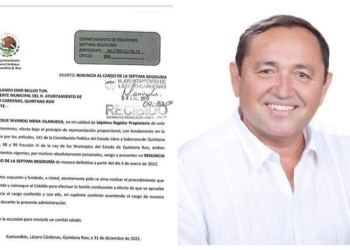Renuncia Nivardo Mena a regiduría, va por la gubernatura de Quintana Roo