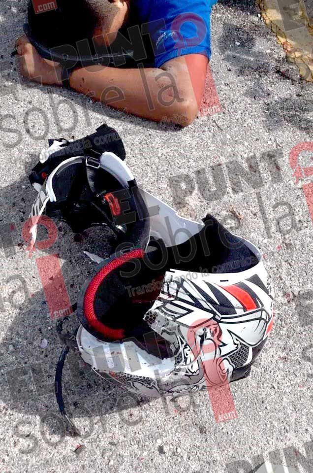 Imprudencia de chofer de vehículo pesado causa la muerte de un motociclista en Playa del Carmen