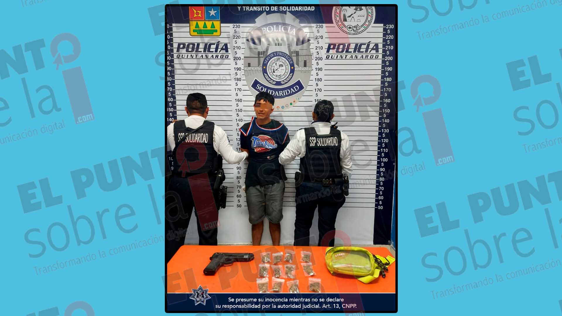 Joven, detenido con droga y una réplica de arma de fuego