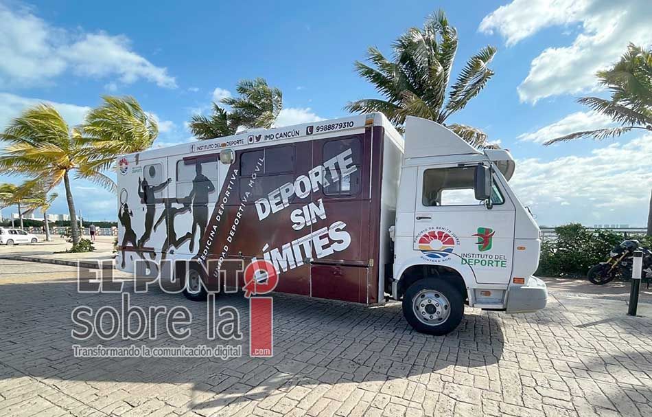 Presentan Unidad Móvil Deportiva para la atención de los atletas de Cancún