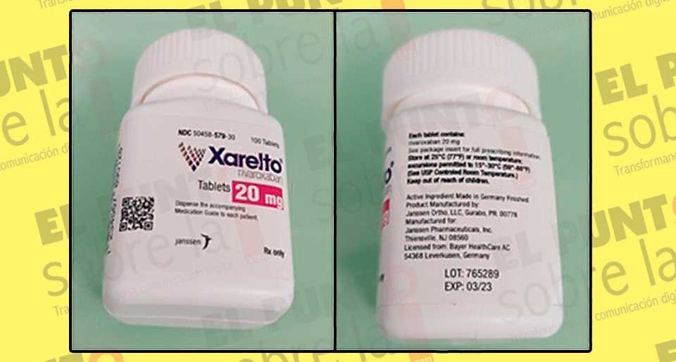 Cofepris emite alerta sanitaria por falsificación y adulteración de fármaco Xarelto