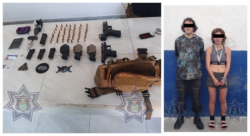 Detienen a 2 estadounidenses con armamento en Tulum