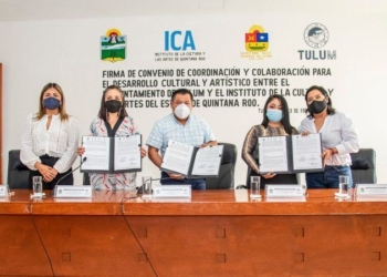 Firma Marciano Dzul convenio para impulsar la cultura y las artes en Tulum
