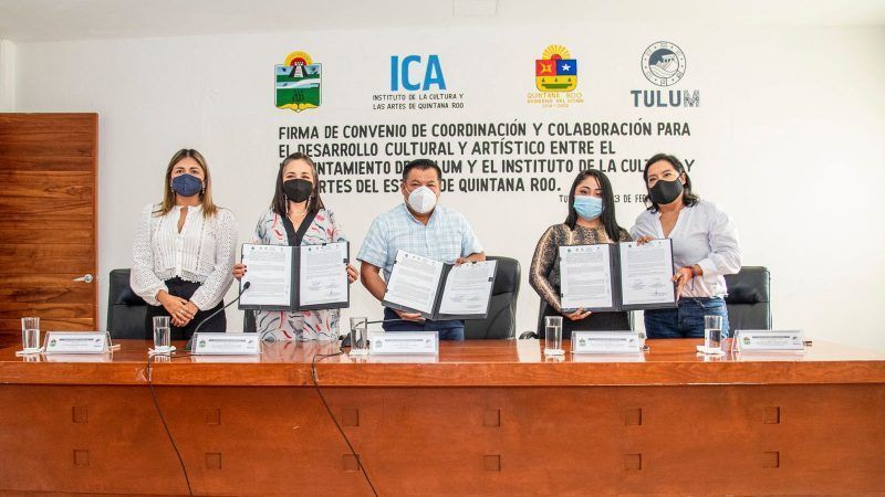 Firma Marciano Dzul convenio para impulsar la cultura y las artes en Tulum