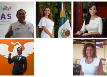 Quinteta de candidatos en Quintana Roo
