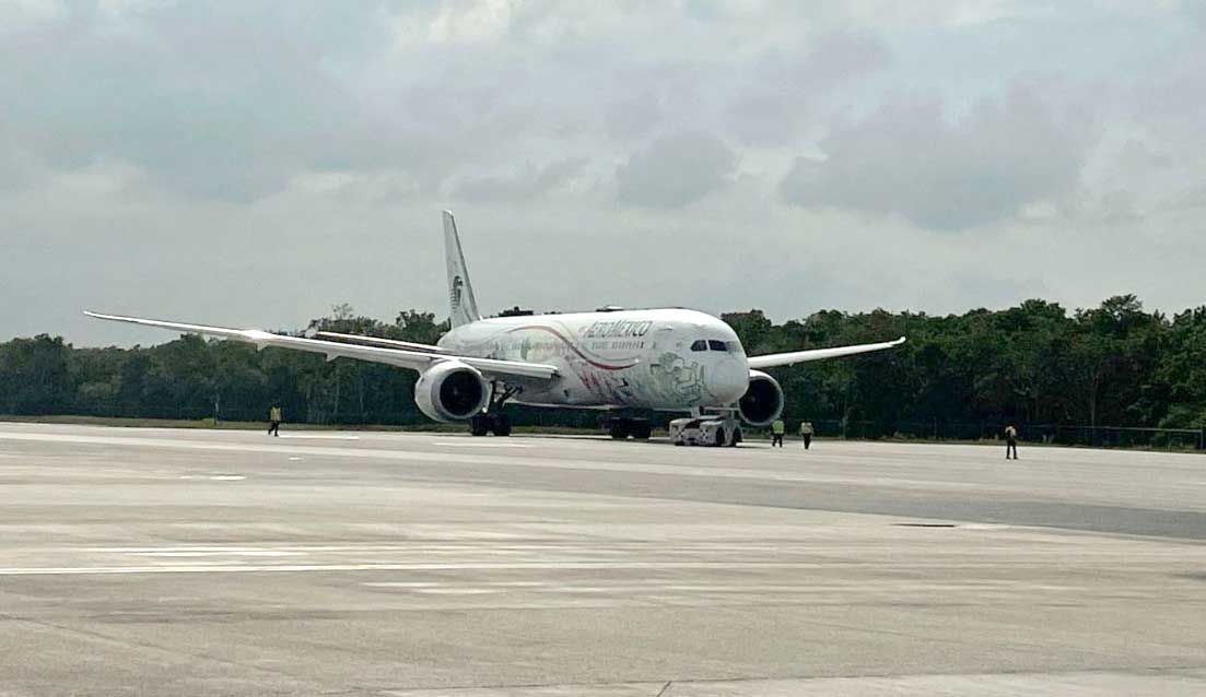 Aeroméxico realiza el primer vuelo comercial al nuevo aeropuerto “Felipe Ángeles”