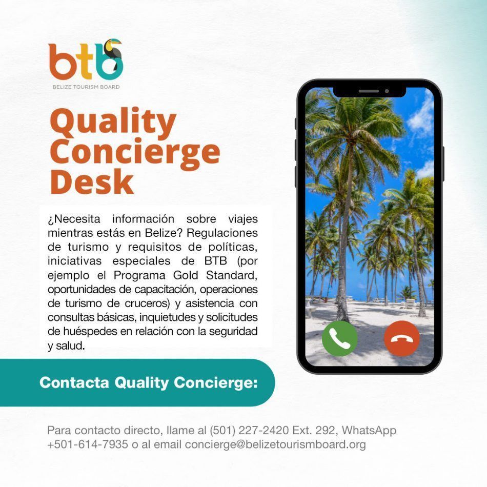 Belice presenta nuevo servicio para orientar a turistas denominado Quality Concierge