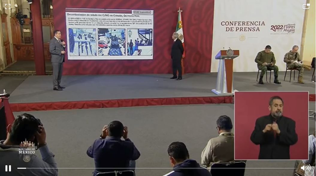 Destaca AMLO en la mañanera detenciones de narco menudistas en Tulum