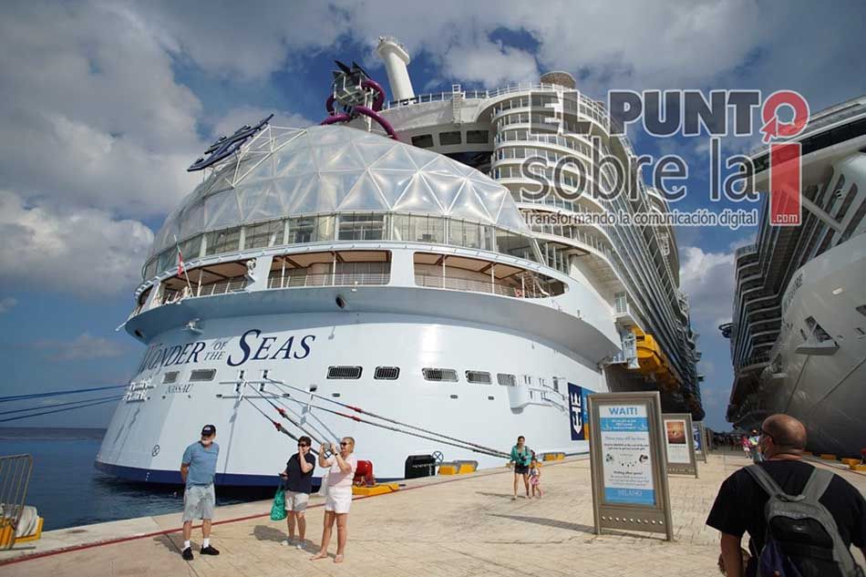 Llega a Cozumel el crucero más grande del Mundo: Wonder of the Seas