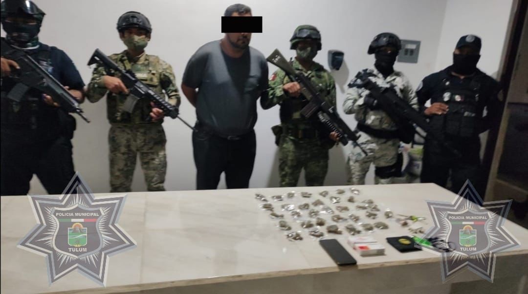 SIN TREGUA A LA DELINCUENCIA: Detienen a otro presunto narcomenudista en Tulum