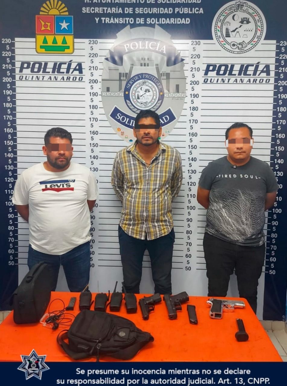 Tres individuos armados, detenidos en la madrugada con autos de lujo