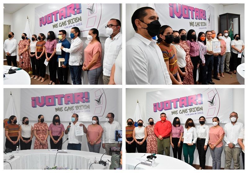 Ieqroo entrega constancias a cinco candidatos a Gubernatura de Q.Roo