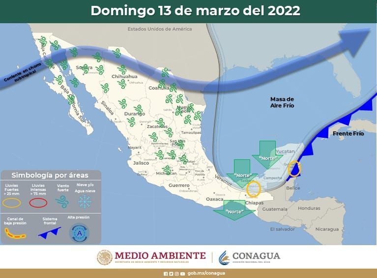 Frente frío número 34 influenciará a Quintana Roo el fin de semana