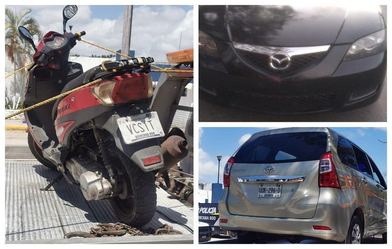 Recupera policía de tránsito 3 vehículos con reporte de robo