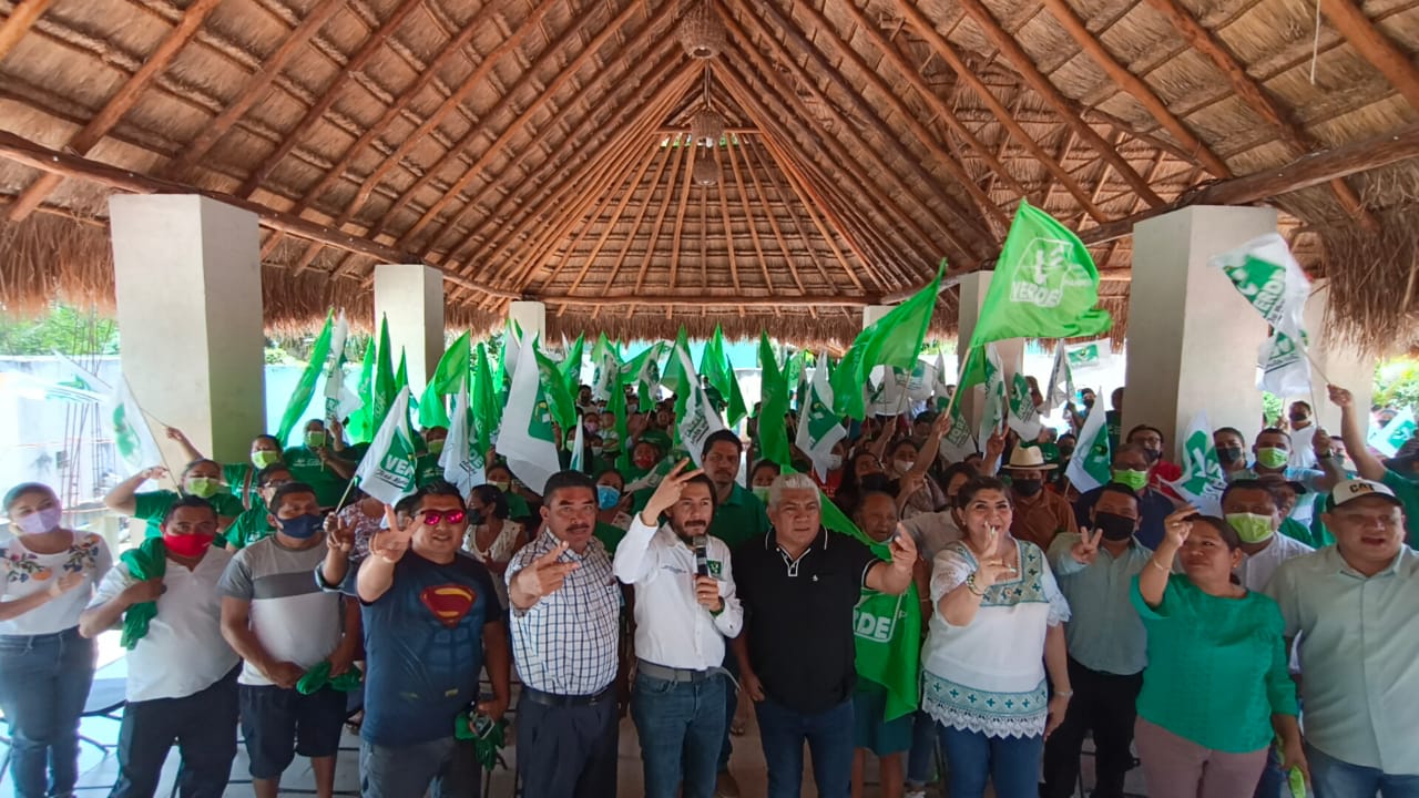 El Partido Verde Ecologista de México (PVEM) aportará la mayoría de votos en la zona maya para Mara Lezama