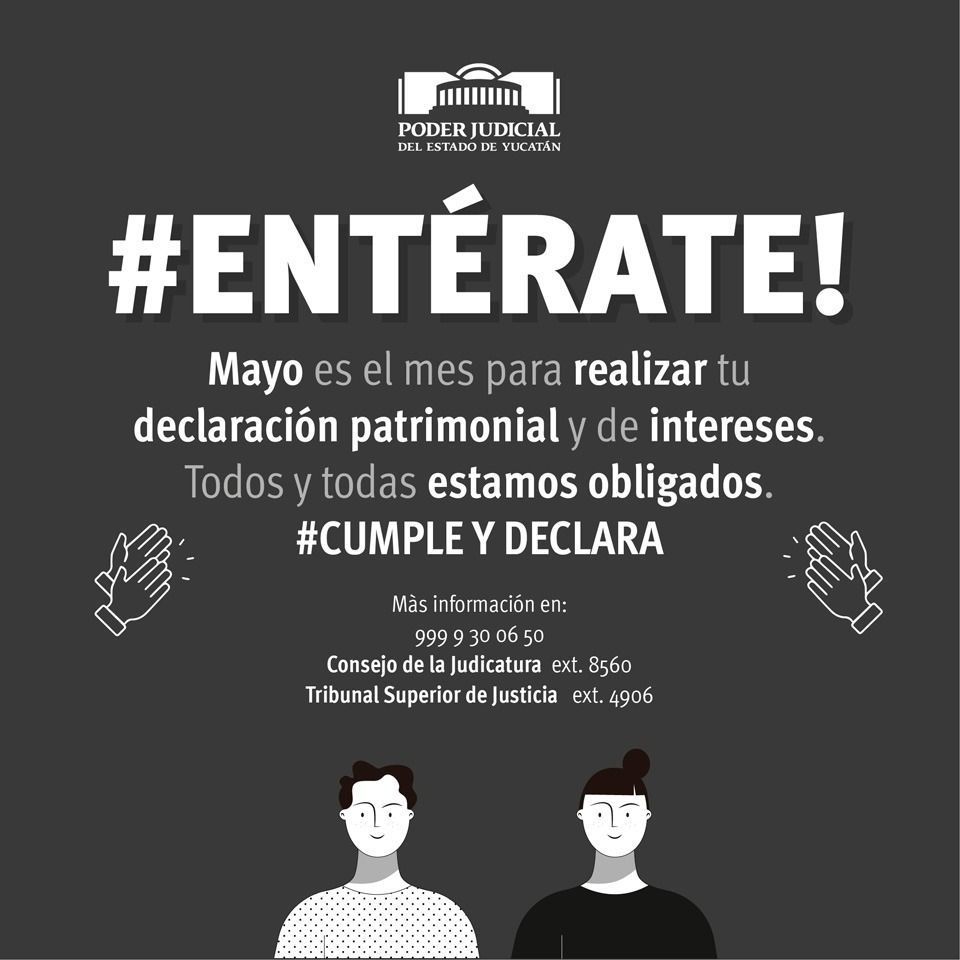 Fomenta Poder Judicial de Yucatán cumplimiento en declaración patrimonial