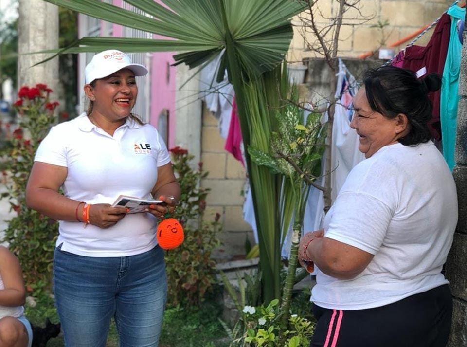 La candidata y maestra Alejandra Núñez planea fortalecer la educación.