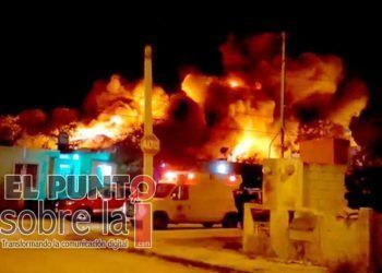 Logran controlar incendio en recicladora de combustibles de Mérida