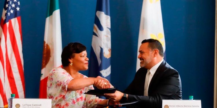 Alcalde de Mérida prosigue gira por el extranjero y firma hermanamiento con Nueva Orleans