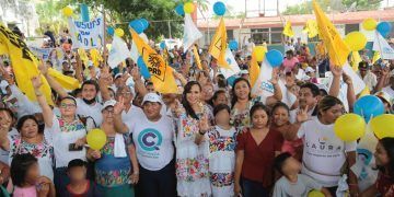 Cierra Laura Fernández campaña en la zona maya con gran respaldo