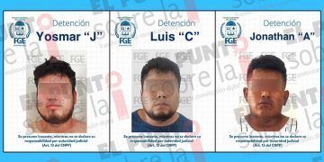 Detienen a tres sujetos involucrados en asesinar a dos hombres y lesionar a una mujer en Cancún