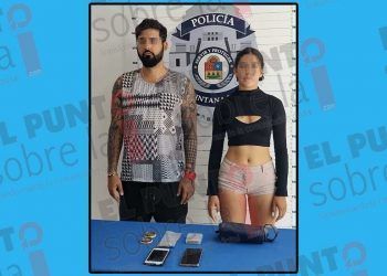 Persecución en la zona hotelera de Cancún termina con pareja detenida, llevaban drogas