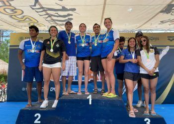 Equipos de Quintana Roo en el podio de ganadores en Aguas Abiertas Bacalar 2022